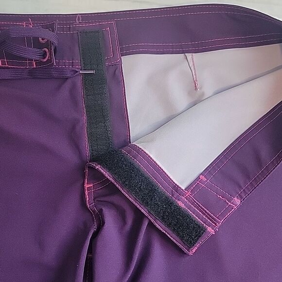 Prana Makenna Purple Board Shorts with Pink Accents Womens Size XL - Picture 7 of 12